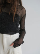 【阪急うめだ本店 POP UP】 glitter sheer tops（black）