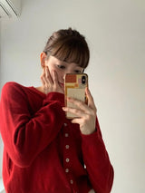 wool crew neck cardigan