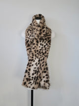 [ sample sale ] mink like leopard scarf long coat