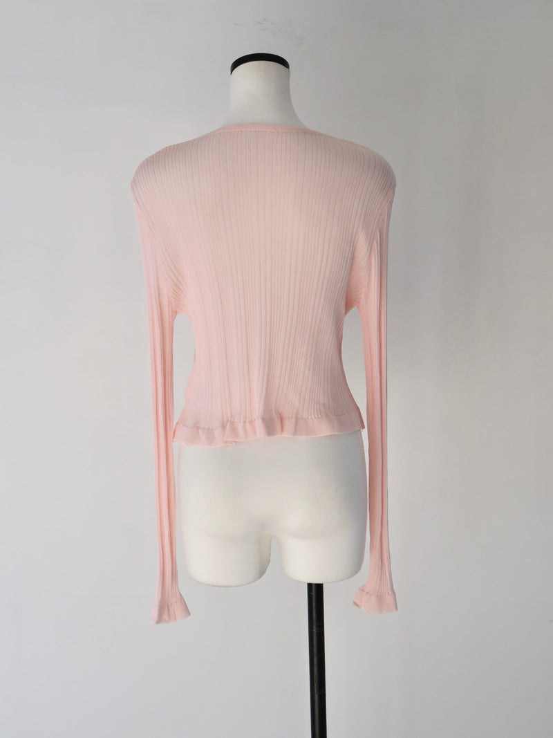 sheer ribbon cardigan