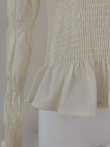 【阪急うめだ本店 POP UP】 onion gather design blouse（ivory）