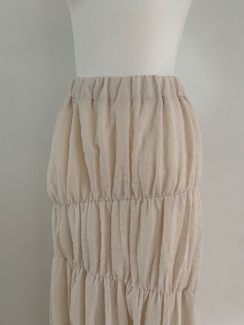 washer shirring skirt（ivory）