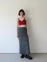 shaggy knit long skirt