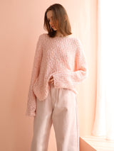 pink rib knit