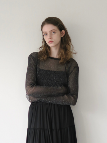 glitter sheer tops – miies miim