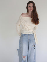 damaged wide denim