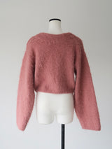 volume sleeve knit cardigan