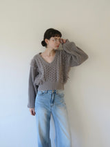 fringe cropped knit