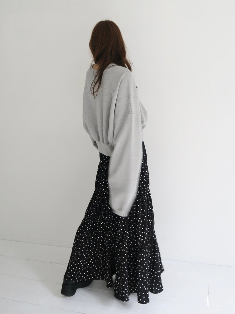 dot washer shirring skirt