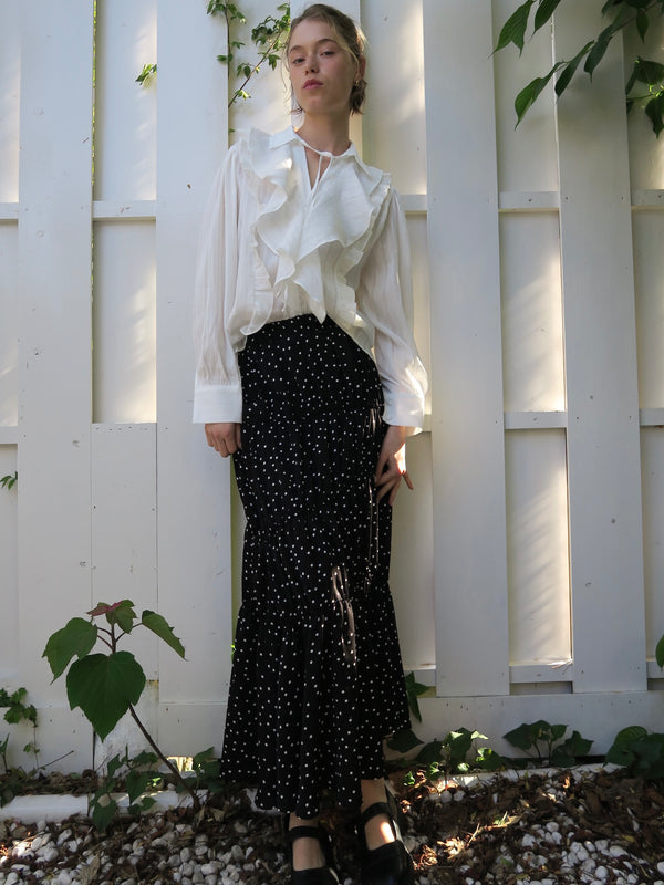 RUFFLE FRILLS BLOUSE