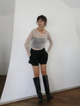 【阪急うめだ本店 POP UP】 glitter sheer tops（ivory）