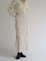 washer shirring skirt（ivory）