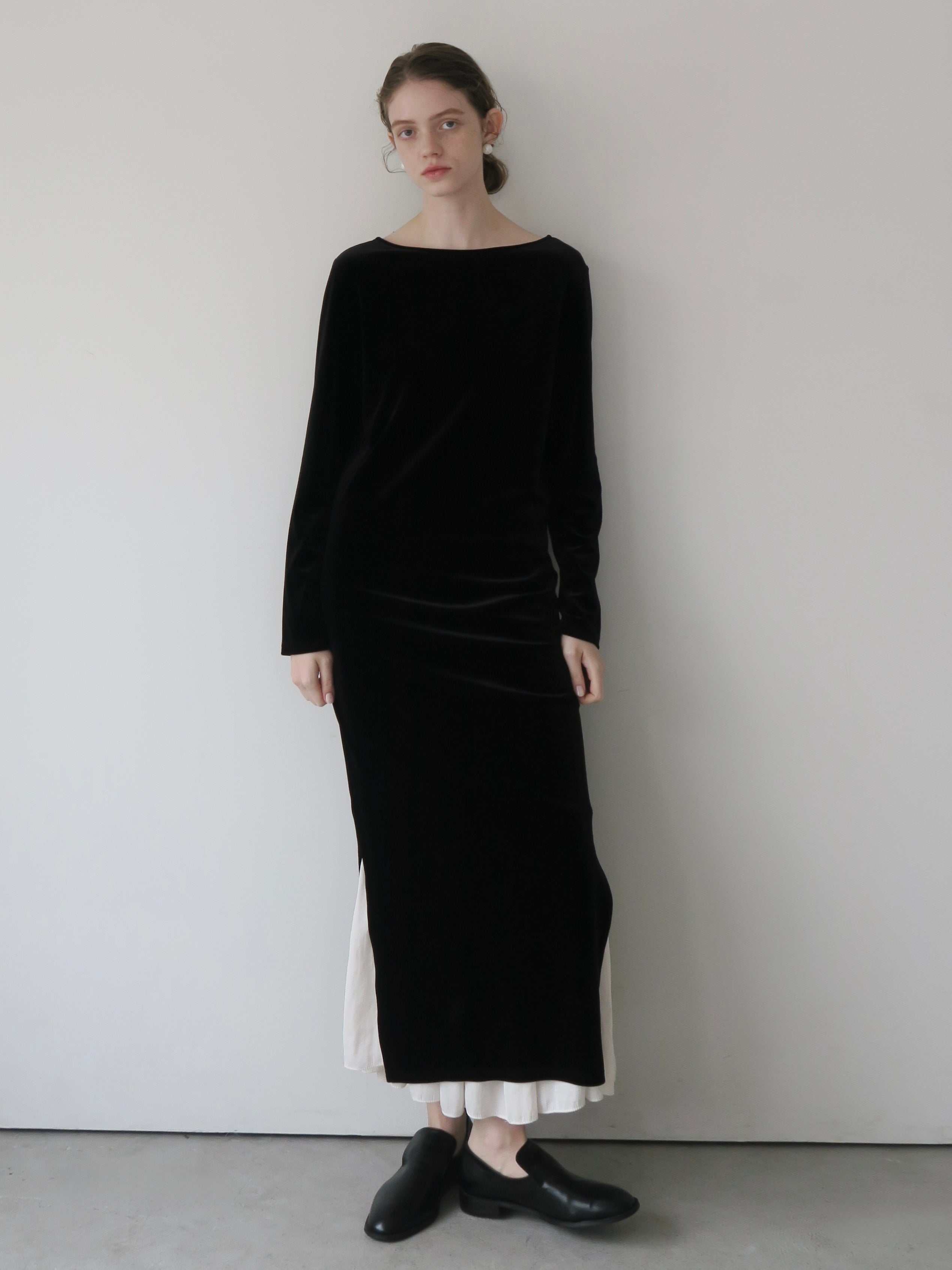 ワンピース miies miim / back ribbon velour dress back ribbon velour dress – miies miim