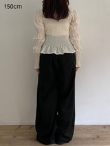 【阪急うめだ本店 POP UP】 onion gather design blouse（ivory）