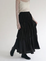 washer shirring skirt（black）