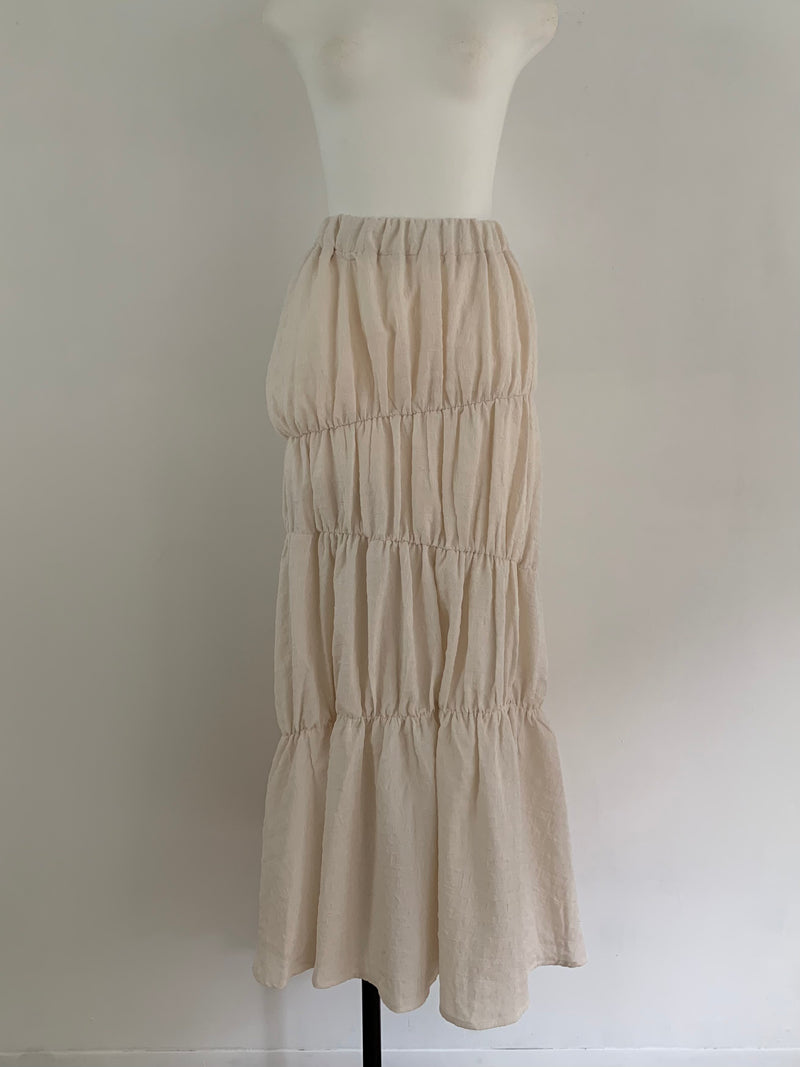 washer shirring skirt（ivory）