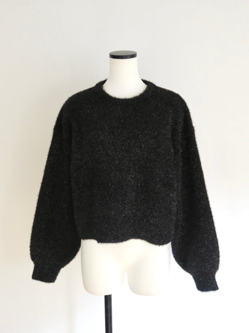 glitter crew neck knit