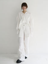 wrap skirt tuck pants