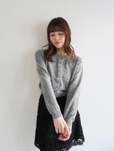 wool crew neck cardigan