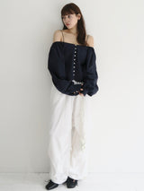wrap skirt tuck pants