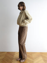 brown straight denim
