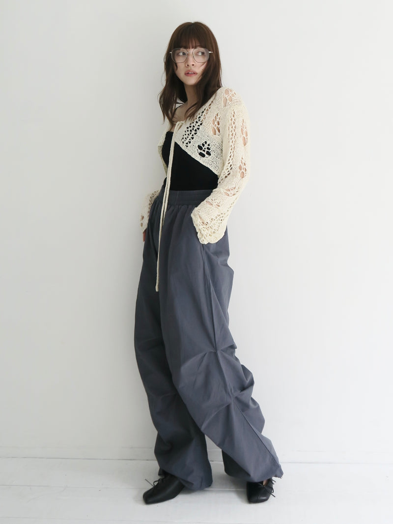 wrap skirt tuck pants