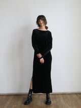 【阪急うめだ本店 POP UP】 back ribbon velour dress