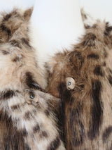 [ sample sale ] mink like leopard scarf long coat