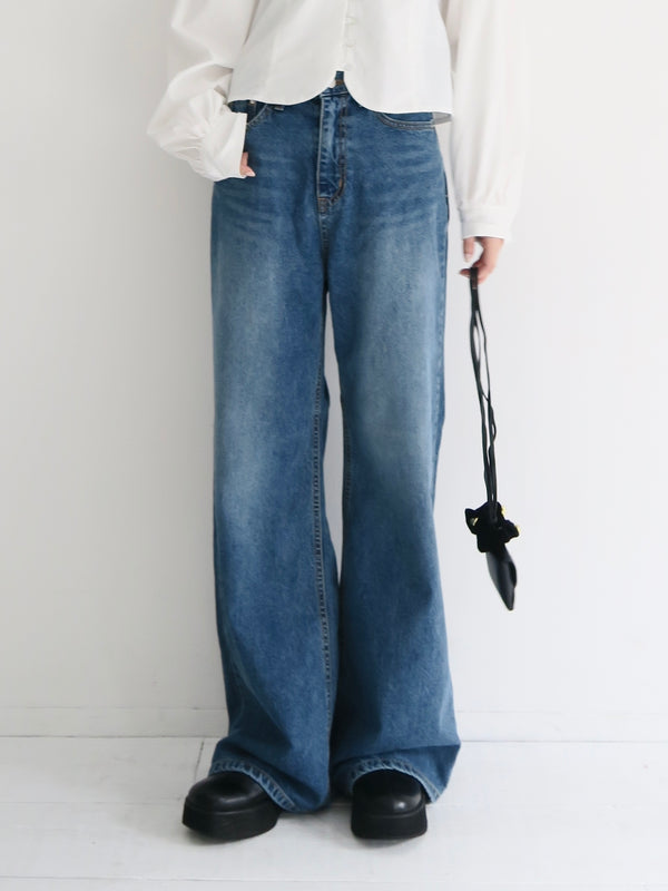 wide flare denim