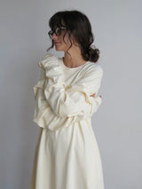 【阪急うめだ本店 POP UP】 design sleeve flare dress（ivory）