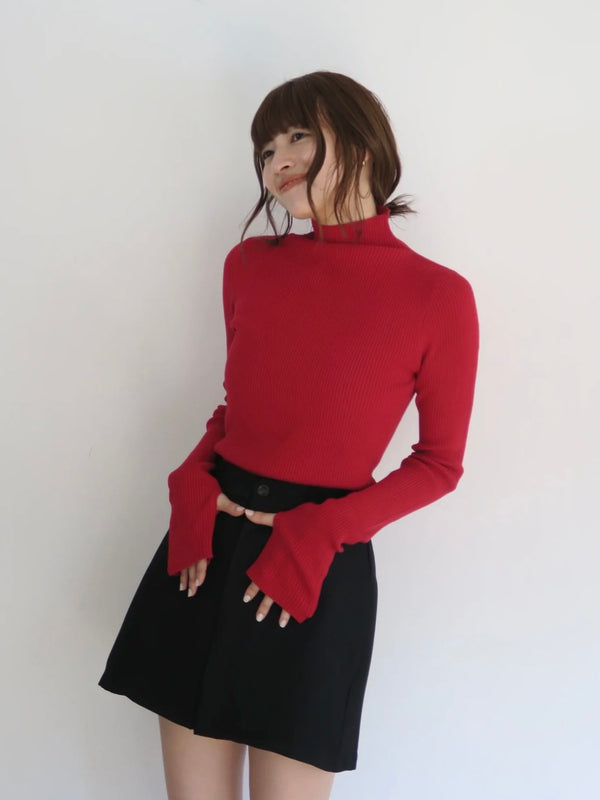 thumbhole rib knit