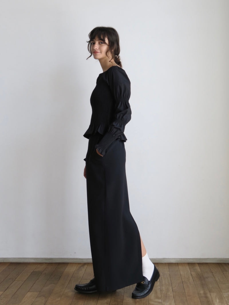 【阪急うめだ本店 POP UP】 straight maxi skirt（black）