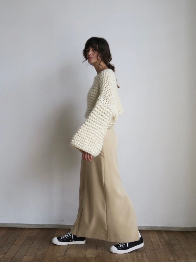 【阪急うめだ本店 POP UP】 straight maxi skirt（beige）