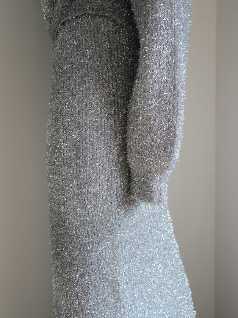 glitter crew neck knit