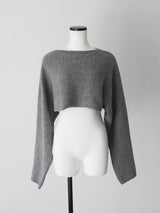 cropped cape knit