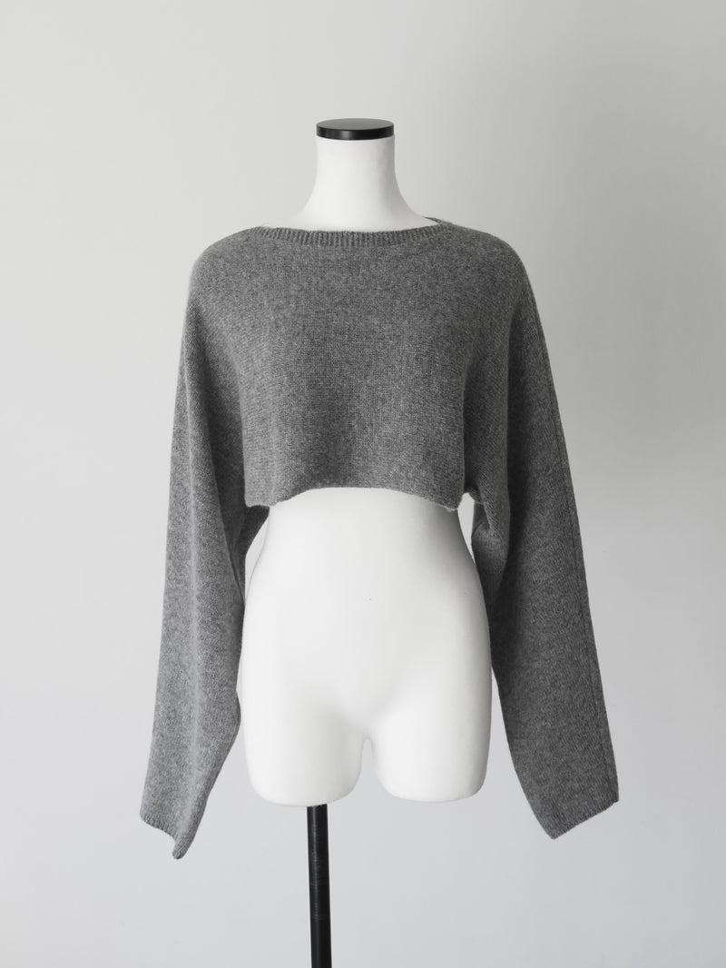 cropped cape knit