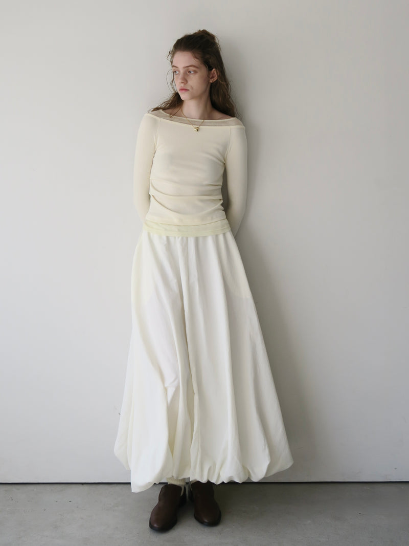 balloon long skirt