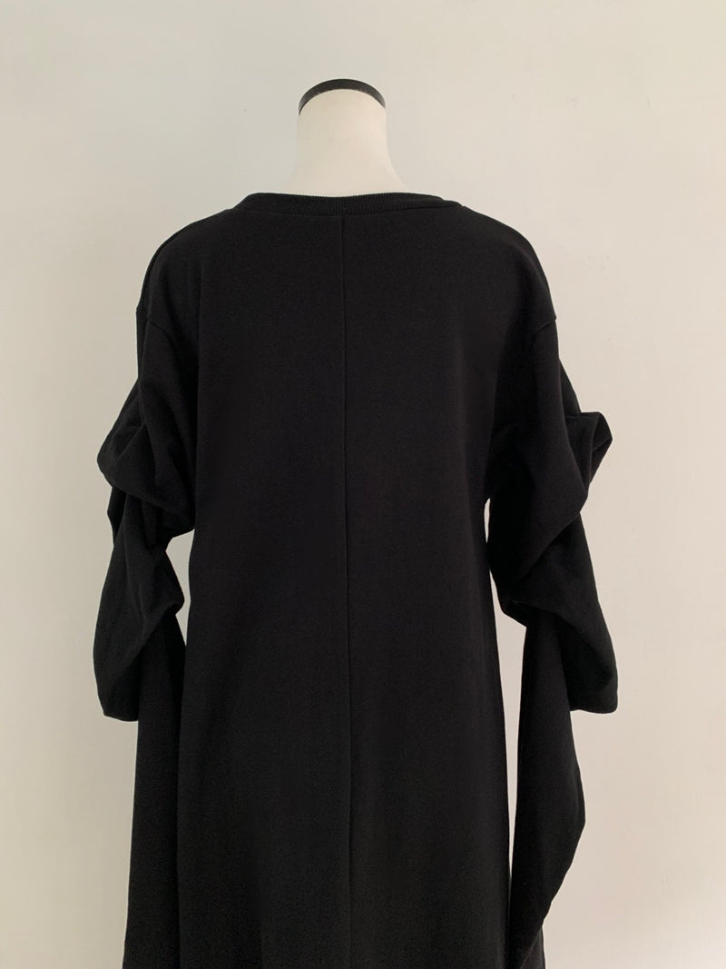 【阪急うめだ本店 POP UP】 design sleeve flare dress（black）