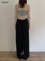 【阪急うめだ本店 POP UP】 straight maxi skirt（black）