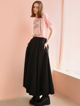 fluffy balloon maxi skirt