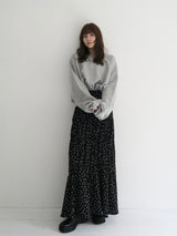 dot washer shirring skirt