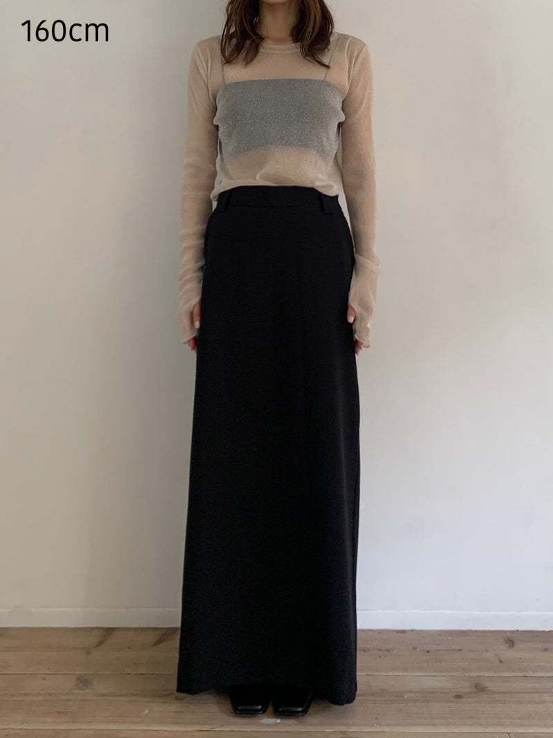 【阪急うめだ本店 POP UP】 straight maxi skirt（black）