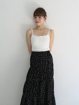 dot washer shirring skirt