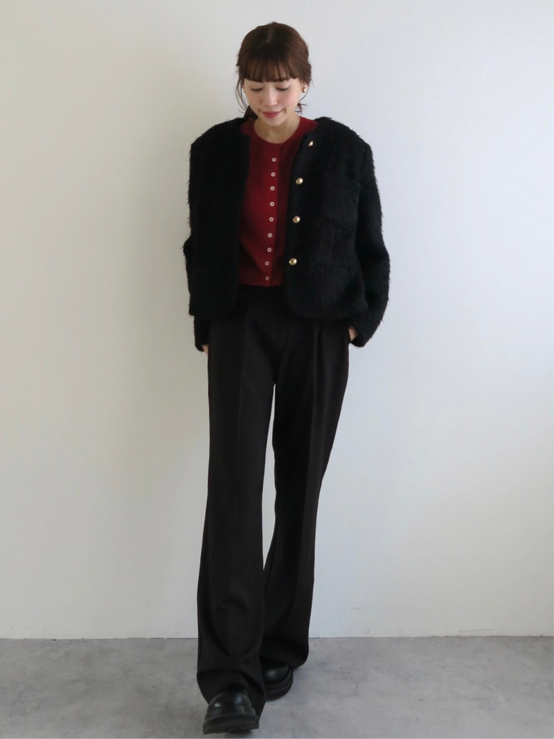 wool crew neck cardigan