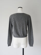 wool crew neck cardigan