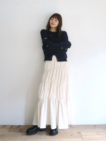 washer shirring skirt（ivory） – miies miim