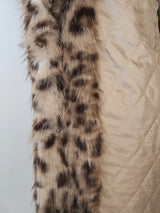 [ sample sale ] mink like leopard scarf long coat