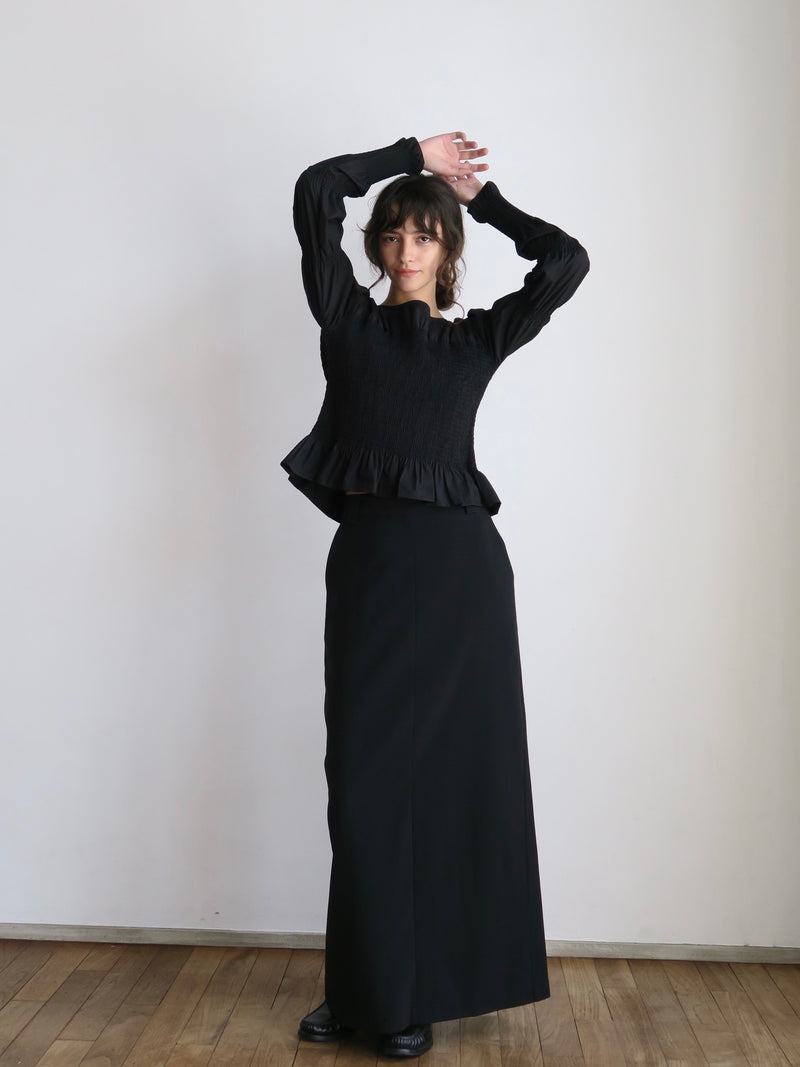 【阪急うめだ本店 POP UP】 straight maxi skirt（black）