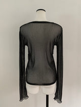 【阪急うめだ本店 POP UP】 glitter sheer tops（black）