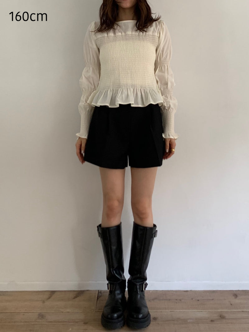 【阪急うめだ本店 POP UP】 onion gather design blouse（ivory）